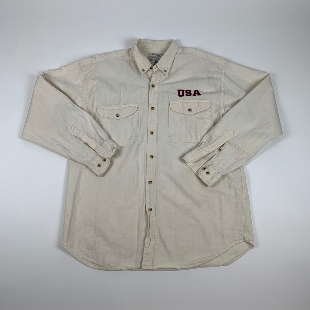 Vintage USA Embroidered Button-Down